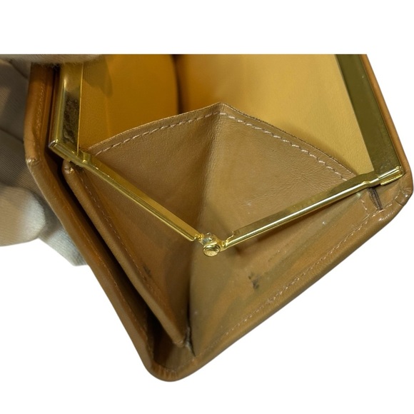 Celine Monogram Brown and Tan Wallet kiss lock opener. - Picture 11 of 16